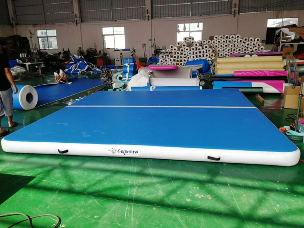 Bomba de aire eléctrica para trampolín, pista de aire inflable para gimnasia, suelo de pista de aire, 1/2/3m, para uso doméstico, entrenamiento, porristas