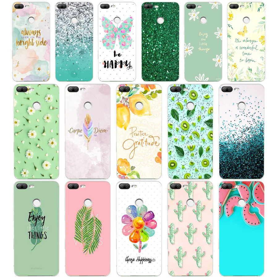 321FG Beautiful Emerald Green glitter gift Soft Silicone Tpu Cover phone Case for huawei Honor 9 10 20 Lite Pro