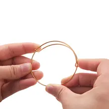 10pcs Adjustable Wire Bangle Bracelets for DIY #5