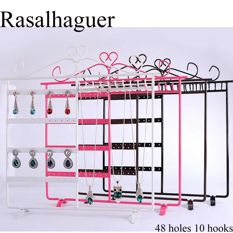 Metal Gfit Stud Jewelry Display Box Necklace Pandents Ring Earrings Organizer Jewellery Packaging Holder Stud Wholesale