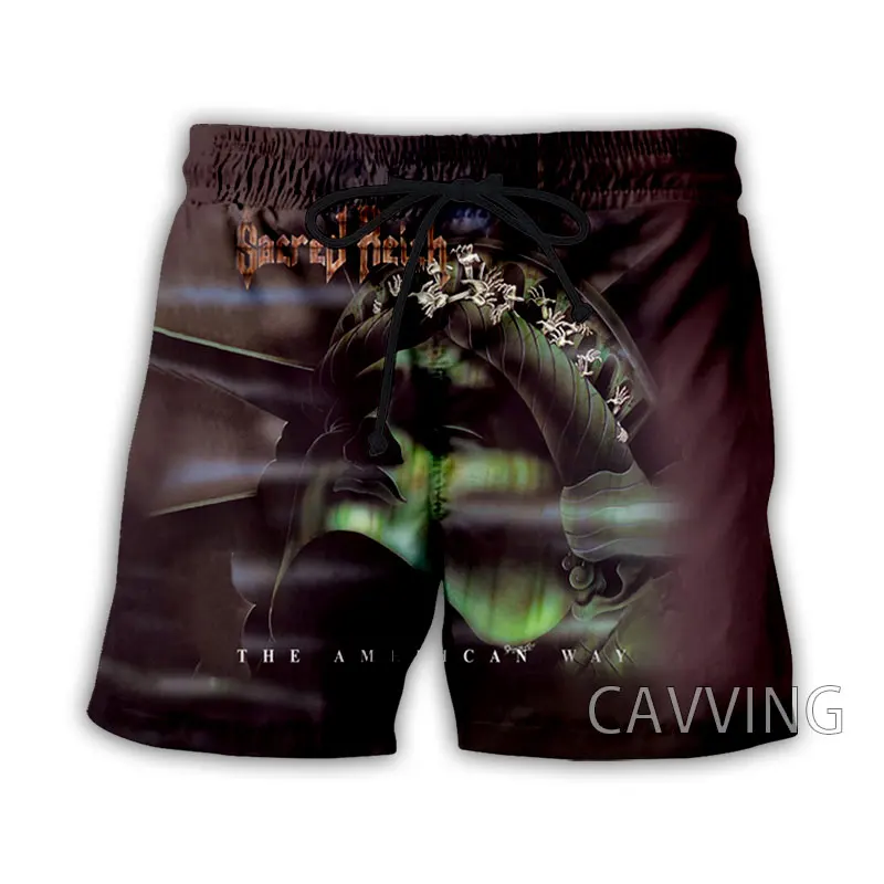 CAVVING 3D Printed  Sacred Reich Band  Summer Beach Shorts Streetwear Quick Dry Casual Shorts Sweat Shorts for Women/men