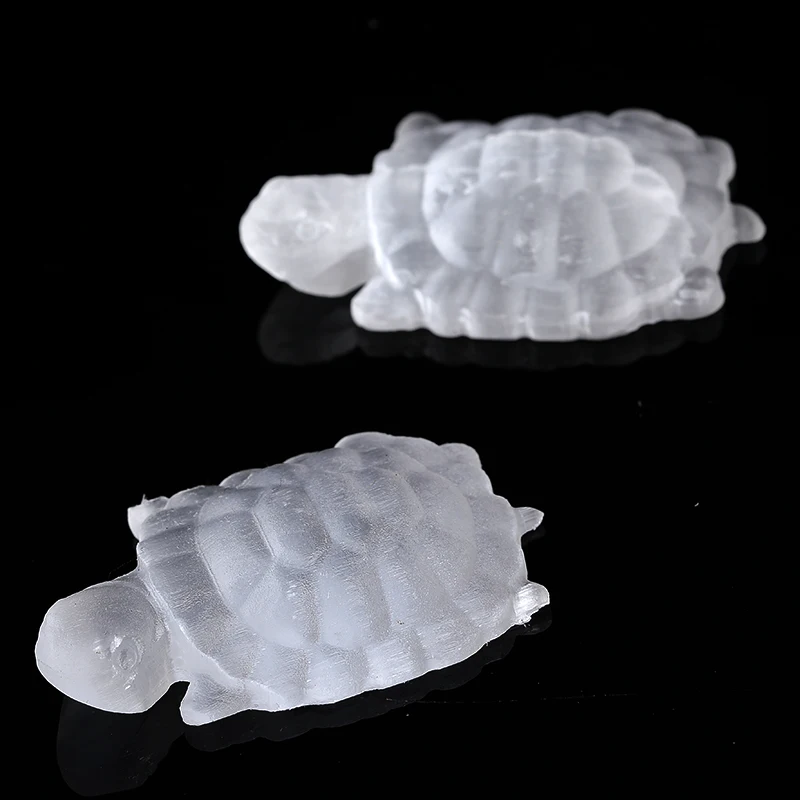 1PC Natural White Selenite Gypsum HandmadeTortoise Reiki Gypsum Healing Crystal Ore Ornaments Figurine Craft Home Decor DIY Gift