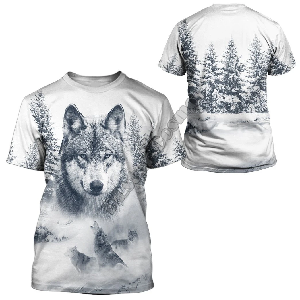 

PLstar Cosmos Wolf Snow 3D Printed t-shirt Harajuku Streetwear T shirts Funny Men For Women Short Sleeve 12