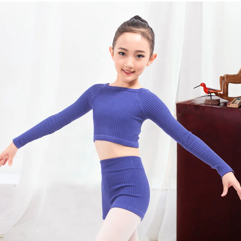 Suéter roupas de dança balé roupas de treino, roupas de inverno para meninas dança jazz roupas quentes