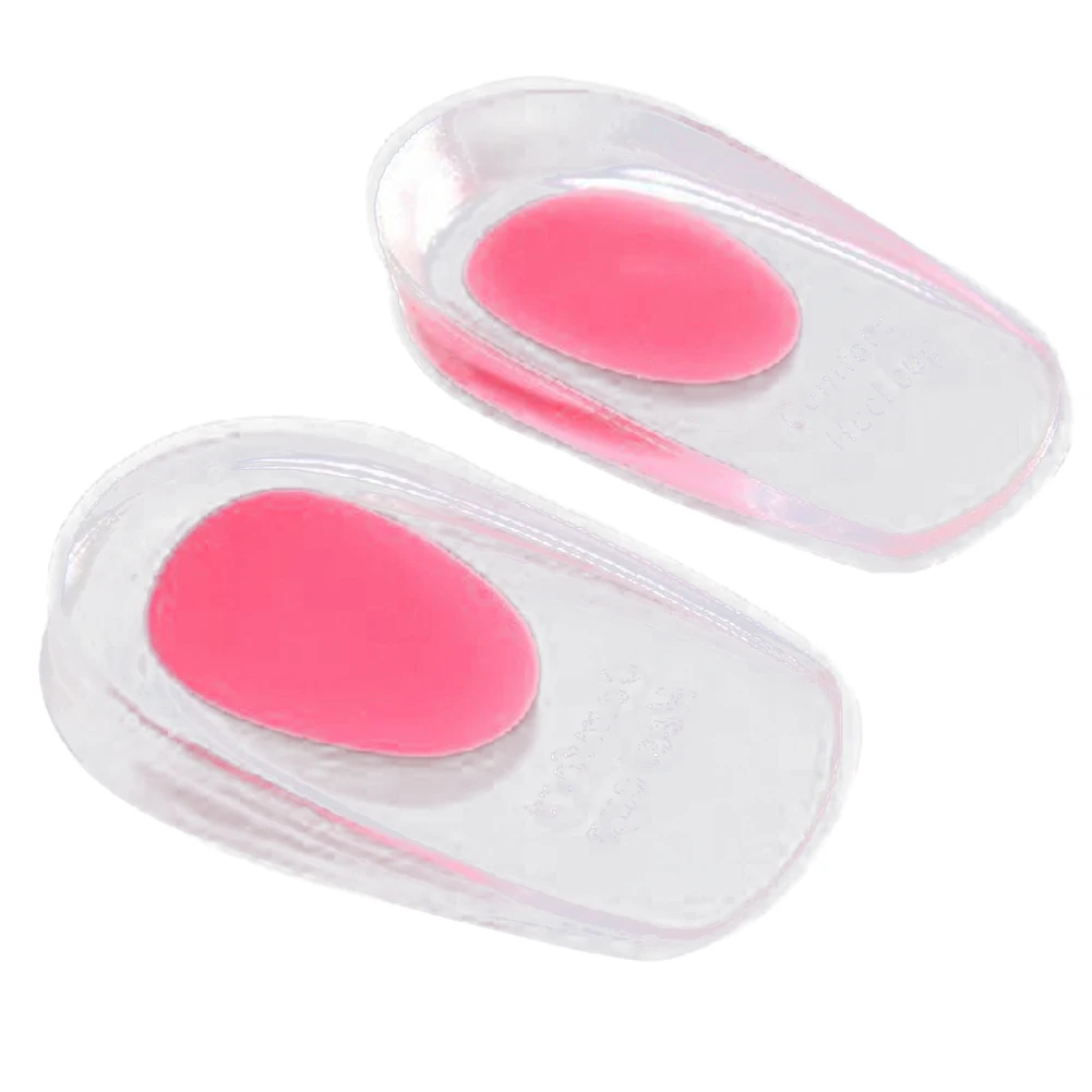 1 paio uomo donna Gel di silicone tallone cuscino solette suole alleviare il dolore ai piedi protezioni sperone supporto scarpa pad inserti tacco alto