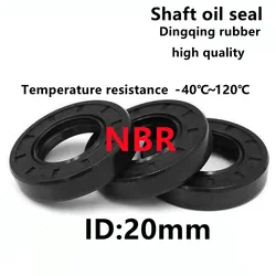 TC shaft oil seal 23*30/32/35/36/37/38/40/42/43/45/47*5/6/7/8/10mm NBR sealing spring double lip gasket