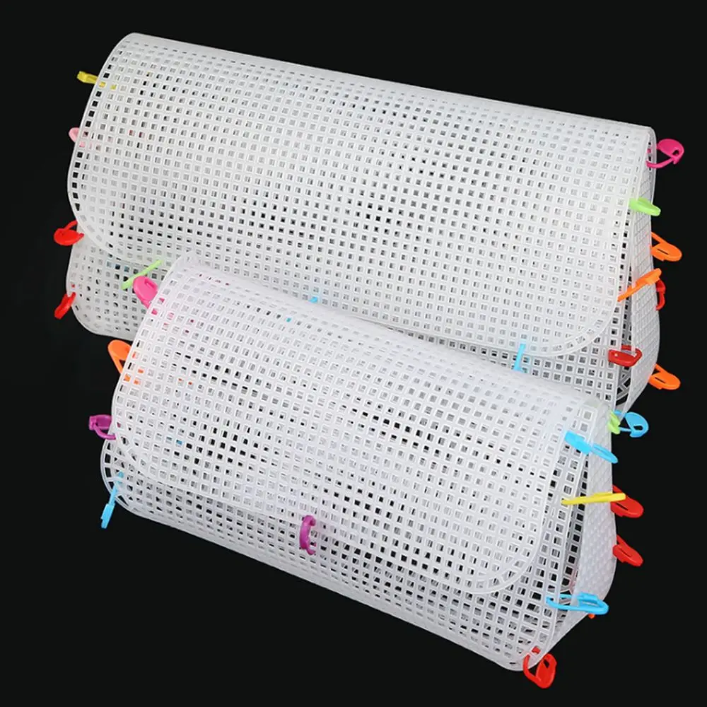 Plastic Weaving Mesh Cloth For Bag Making DIY Handcraft Bags Weaving Material Latch Hook Bags Made Plastic Grid Hook