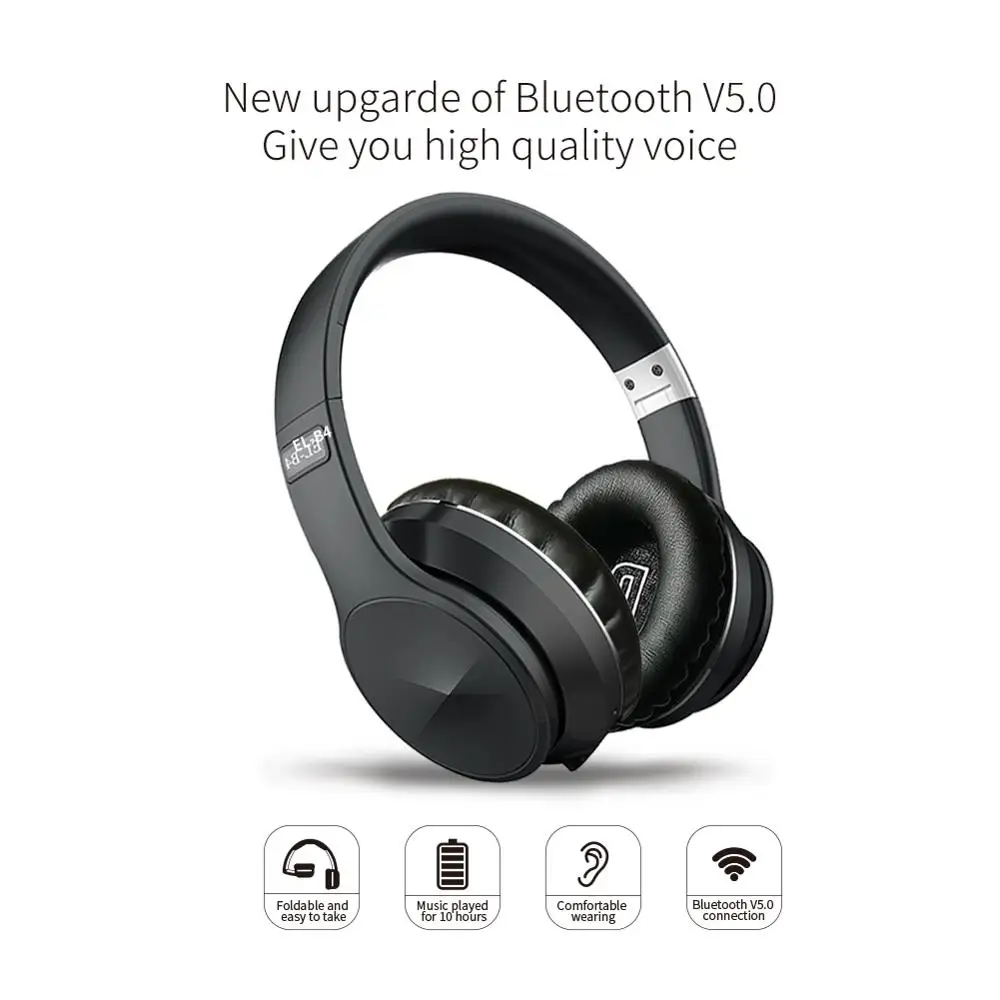 Tourya B4 Bluetooth Headphones Wireless Headsets Headphone Earphone With Mic Bass Stereo Support TF Card For PC Smartphone music