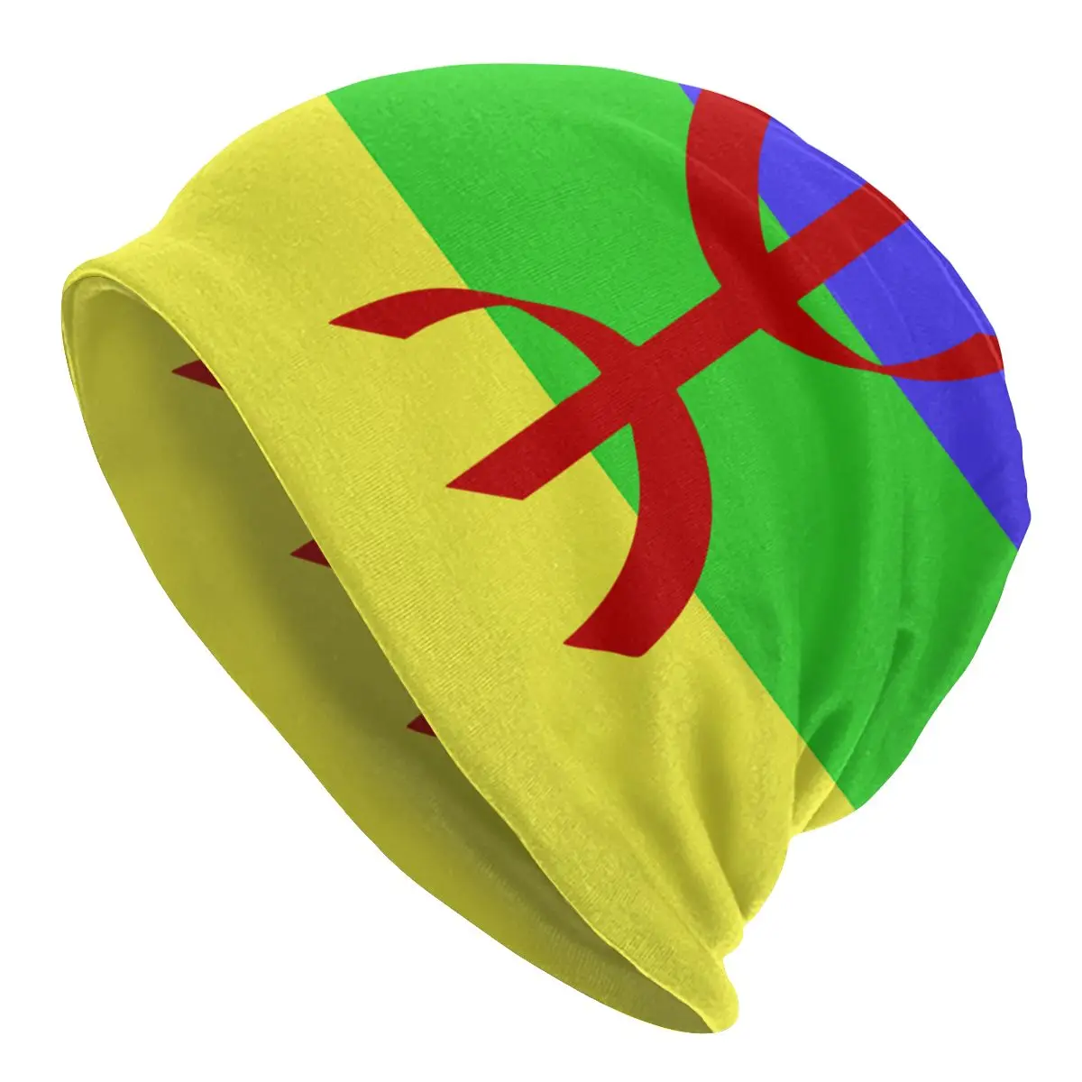 Flag Of Amazigh Skullies Beanies Drapeau Amazigh Berber Hats Fashion Ski Men Women Caps Warm Thermal Elastic Bonnet Knit Hat