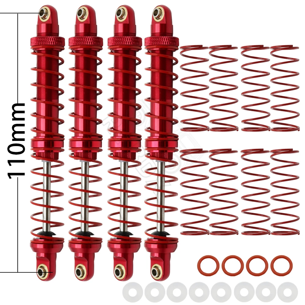 Metaal 70mm 80mm 90mm 100mm 110mm 120mm Schokdemper Oliedemper voor 1/10 RC Crawler Auto Axiale SCX10 AXI03007 RBX10 D90 TRX4