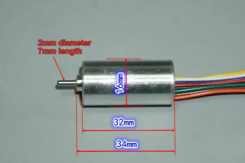 Mini 16mm*32mm DLDC Electric Brushless Motor Inner Rotor DC 12V 8200RPM Hall Sensor Dual Ball Bearing Strong Magnetic