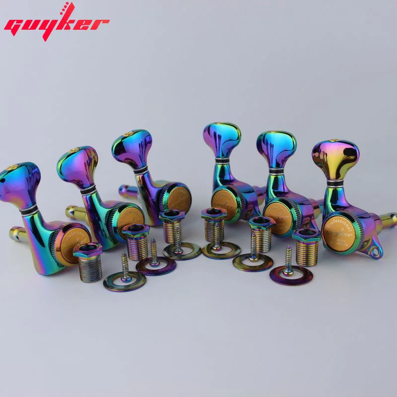 GUYKER Chameleon Rainbow Locking Tuners Guitar Tuning Pegs Electric Guitar Machine Heads