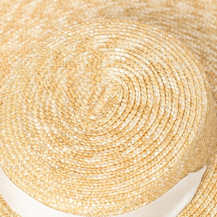 New summer sunscreen beach hat elegant and natural 15cm big straw hat wide brim Kentucky Derby ladies hat ribbon girl cap Bow