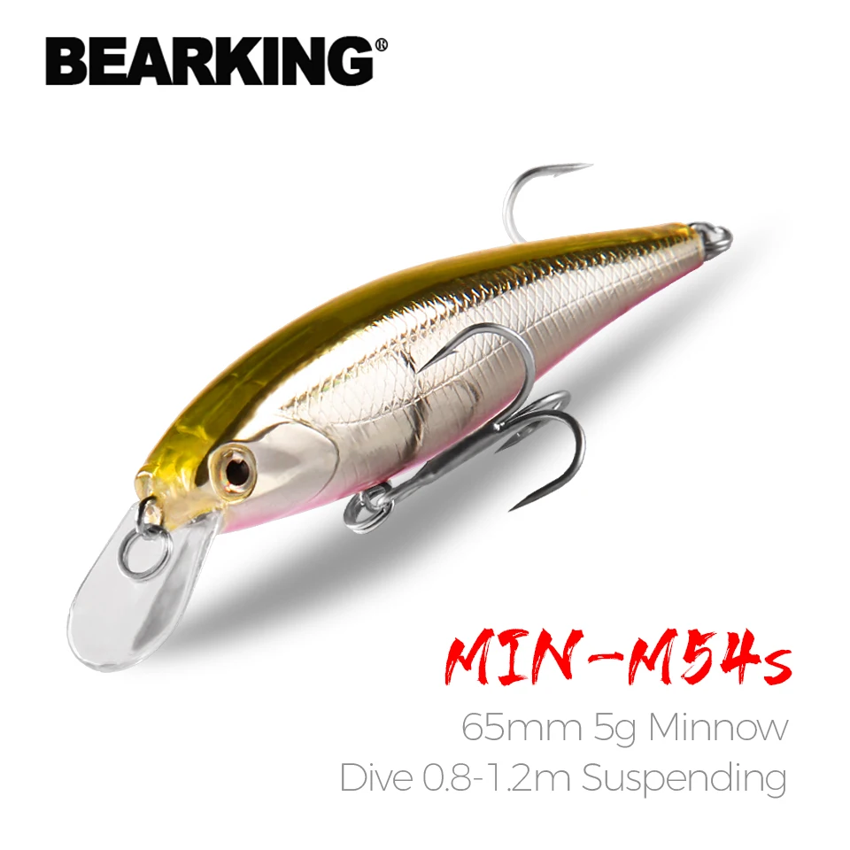 Image of BearKing Einzelhandel Hot angelgerät A + angeln lockt, elritze köder aussetzung minnow,65mm/5g, dive 0,8-1,2 m und 5 farben für wählen