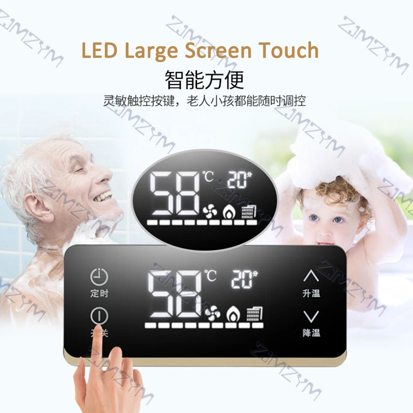 Chauffe-eau électrique Intelligent 24kw, 12l, sans réservoir, à température constante, gaz naturel liquéfié