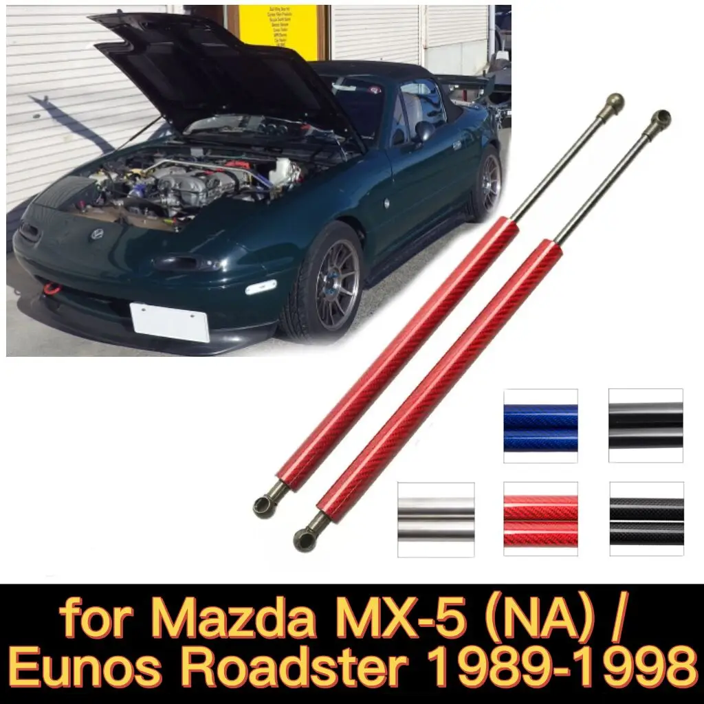 

for 1989-1998 Mazda MX-5 NA Miata for Eunos Roadster Convertible Front Hood Bonnet Gas Struts Springs Lift Supports Shock Damper