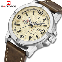 Top Luxury Brand NAVIFORCE Fashion Quartz Mens Watch Casual Army Sport Men Watches Leather Analog Male Clock Relogio Masculino