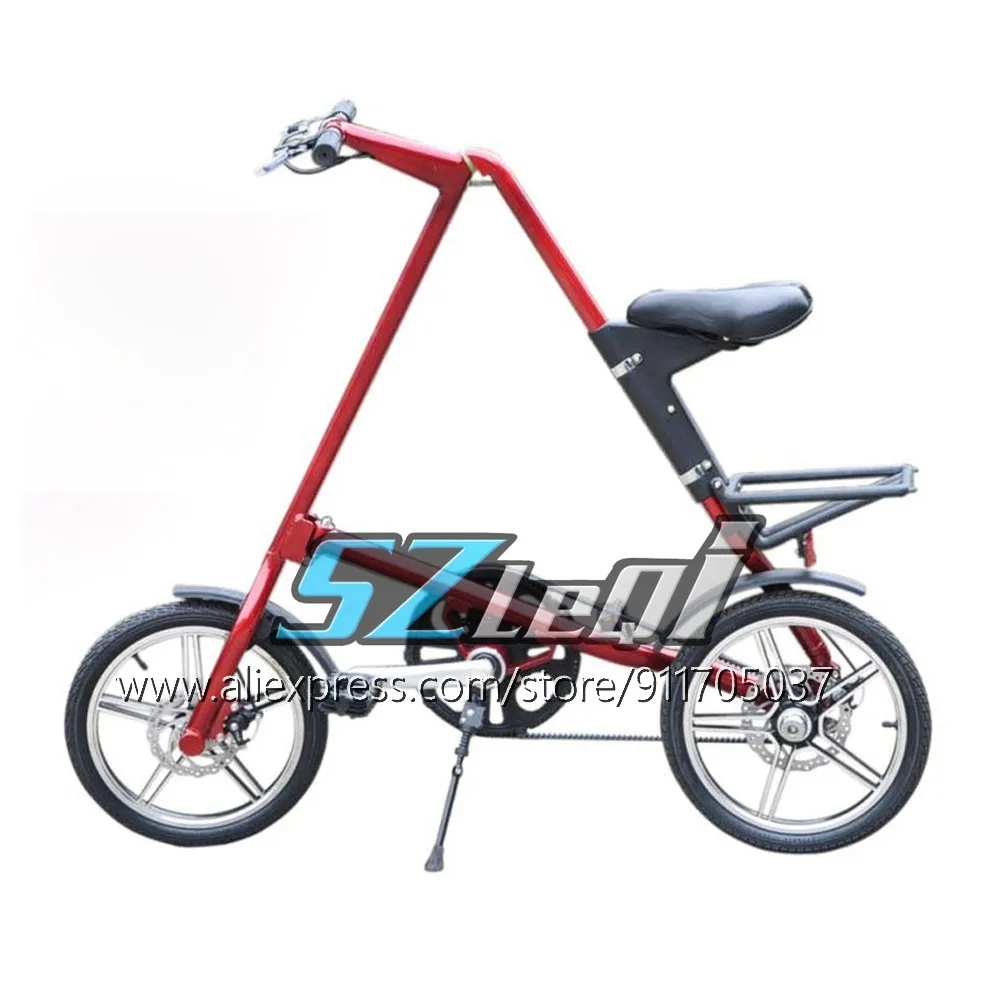 Foldable Ultra-lightweight Kids Bikes 16'' Children men women Dual Brake Folding Bicycle Student Metal five spoke wheels Cycling