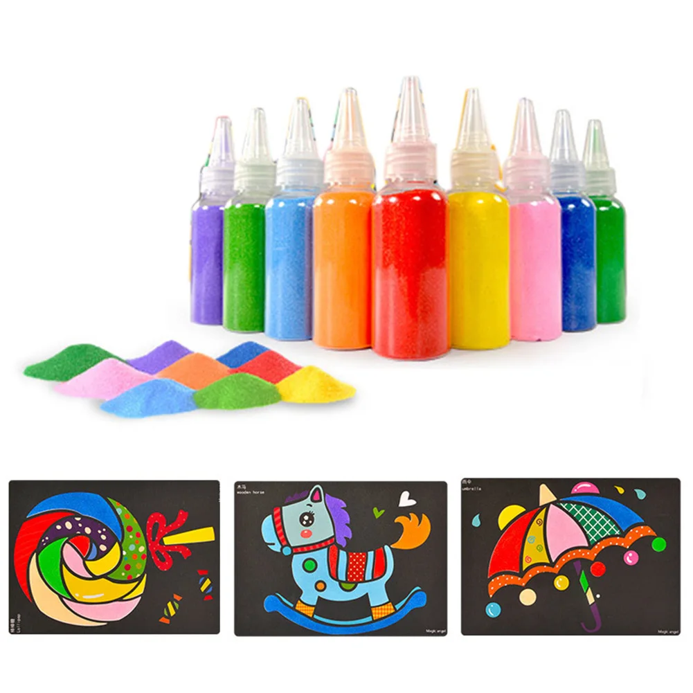 10/24/26 folha diy pintura de areia cartões desenho arte artesanato criança educação brinquedo aprendizagem precoce criativo desenho brinquedos