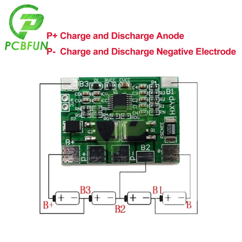 

4S 3.2V LiFePO4 18650 Lithium Iron Phosphate Battery Protection Board Module Delay Self Recovery Packs PCB Protection Board