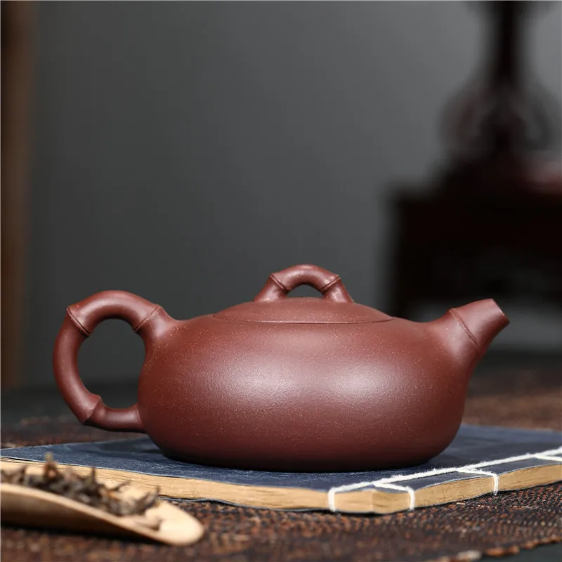 ★recommended manual kung fu tea set undressed ore purple clay teapot pine needles of bamboo pot custom wholesale agent