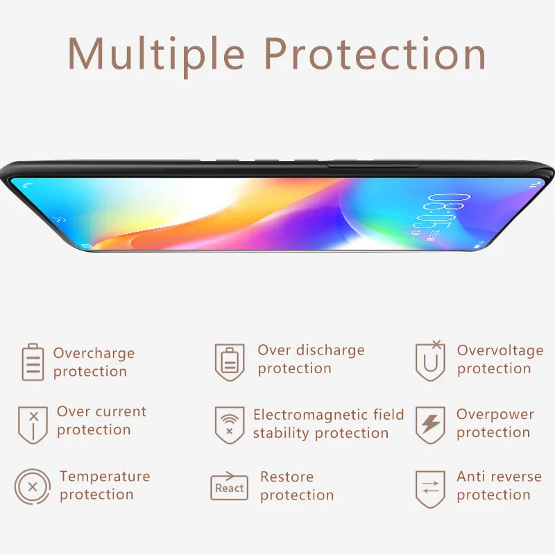 5000mAh Silicone shockproof Battery Charger Case For Xiaomi Redmi Note 8 Pro Slim External Power Bank Charging Back Full cover