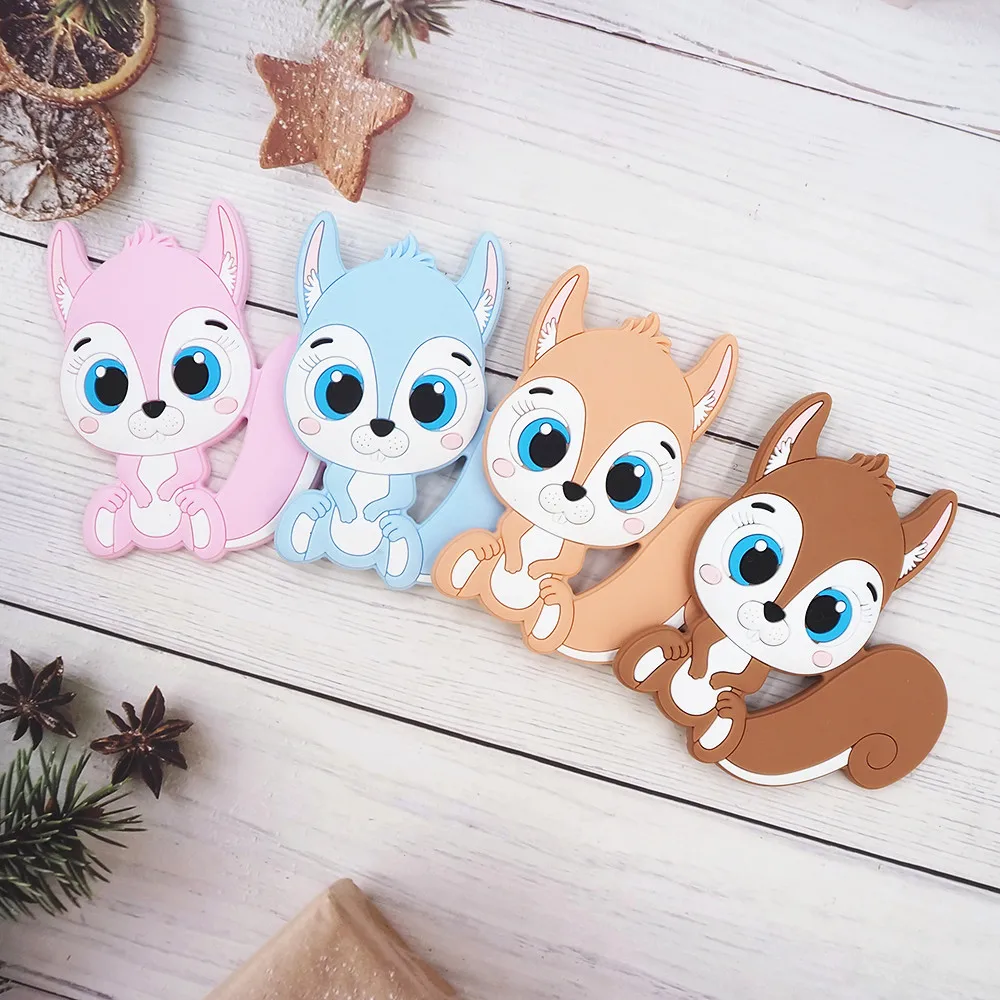 

Chengkai 5PCS Silicone Squirrel Teether DIY Baby Chewing Pacifier Dummy Teething Nursing Jewelry Toy Gift BPA Free