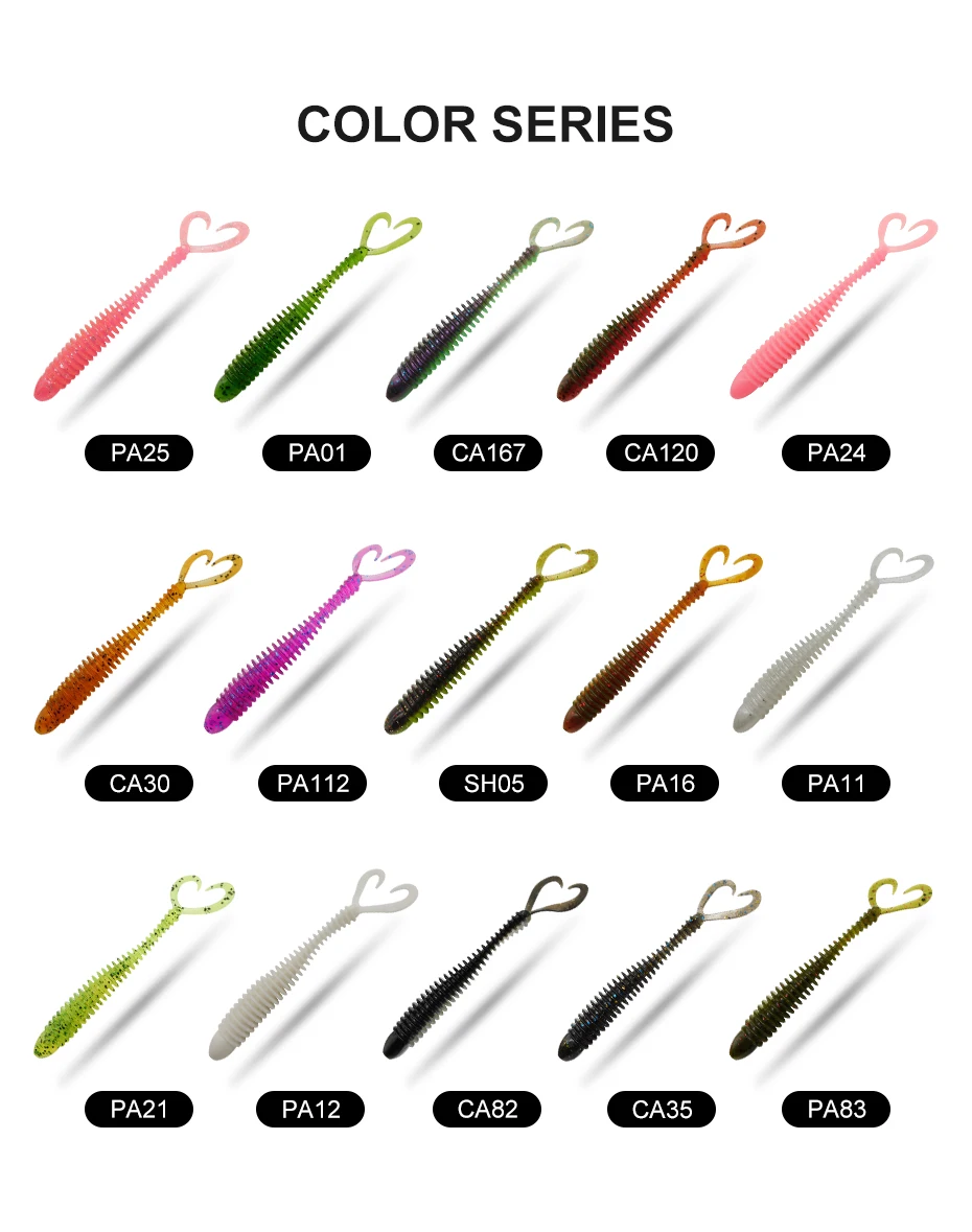 ESFISHING Señuelo silicona 100mm aroma y sales – Cola doble - imagen 5