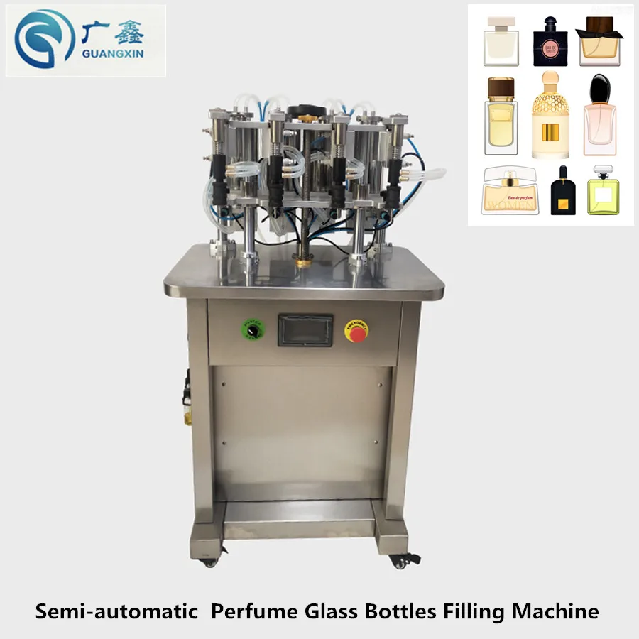 Factory Price Pneumatic perfume Essential oil lotion Glass bottle Liquid level control vacuum overflow filling machine