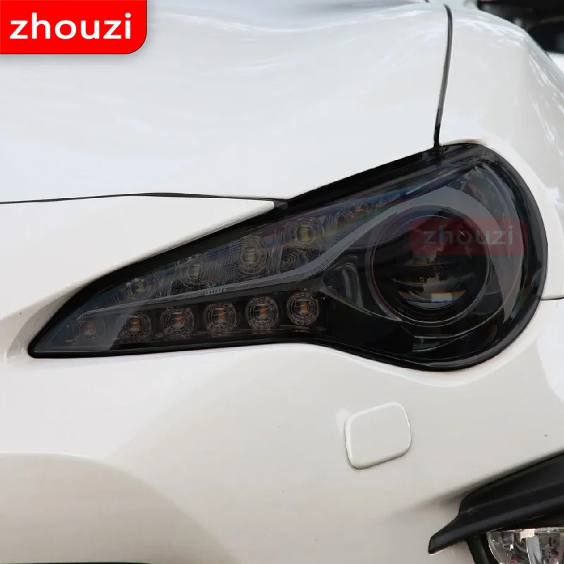 2 Pcs For Toyota 86 GT GR86 12-20 21-Pre Car Headlight Tint Black Protective Film Protection Transparent TPU Sticker Accessories