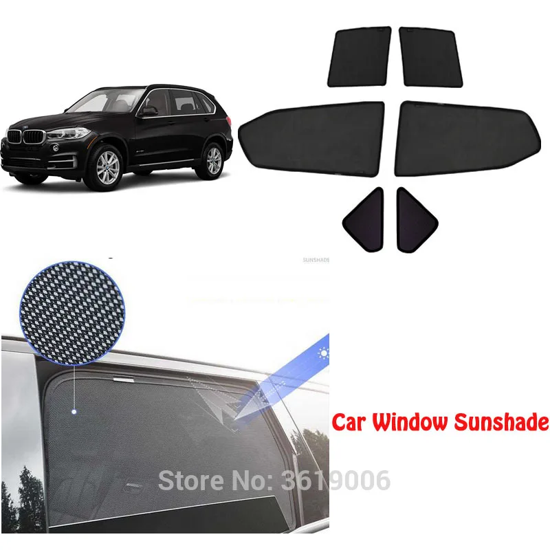 6pcs High-end custom For BMW X6 2015-2018 card type magnetic car curtain sun shade car window shade car styling