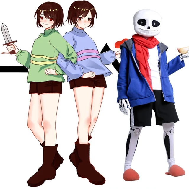 Game undertale chara friskコスプレコスチューム,ハロウィン,ユニセックス,スウェットシャツとパンツ,カジュアル,長袖,2色,送料無料  - AliExpress