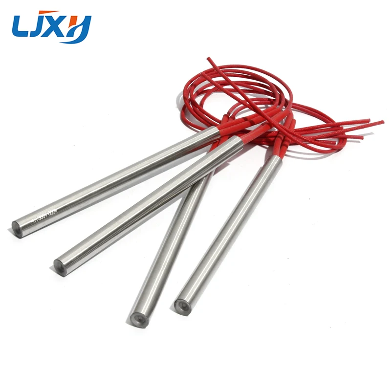 LJXH 2PCS 12mm 180~300mm Cylindrical Electric Heating Pipe Tubular Heater SUS Single-End Rod 110V/220V/380V 550/600/660/750/900W