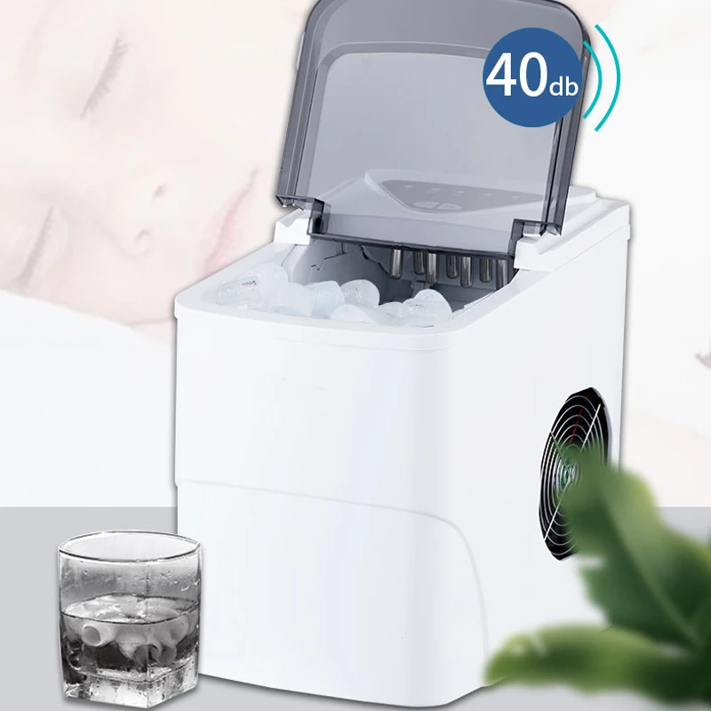 New Design Small Commercial Ice Maker Machine Household Tea Milk Shop Manual Add Water