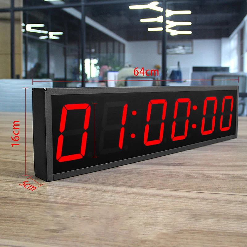 Digital LED Countdown Timer with Remote Control, Electronic Alarm Clock, 4 \