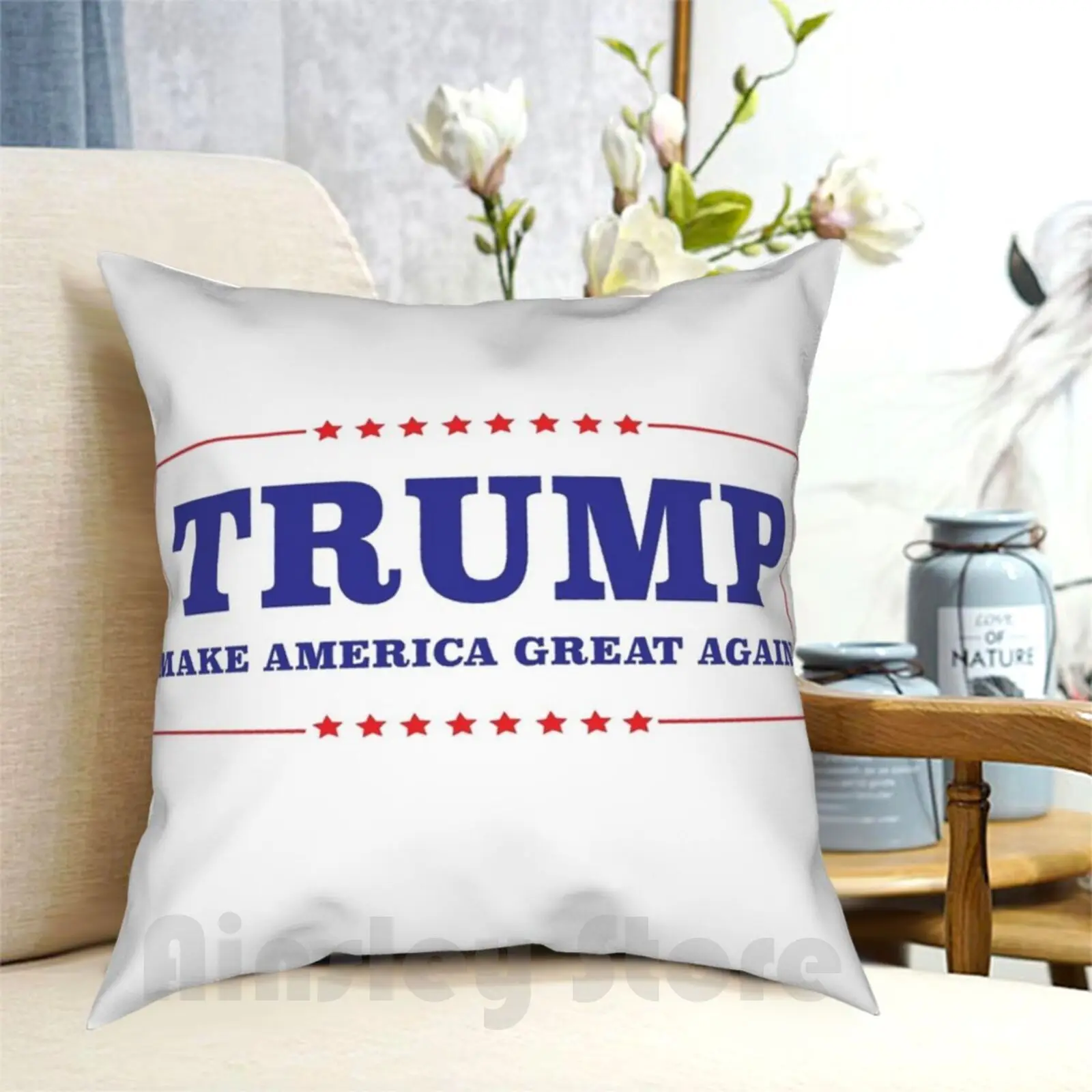 Trump Pillow Case Printed Home Soft Throw Pillow Trump President 2016 New America Red Bubble Dab Dabbing Good Cool