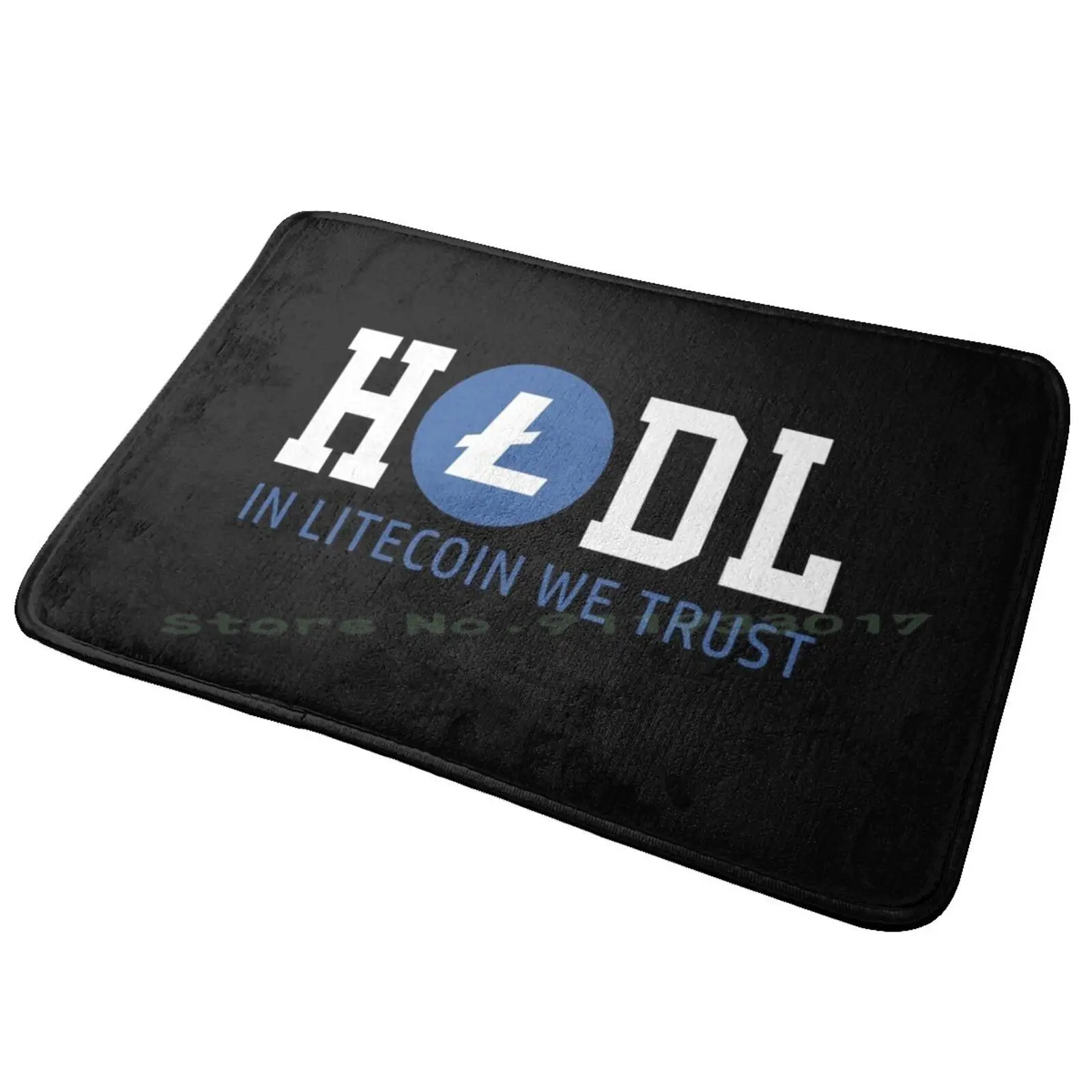 Litecoin Hodl In Litecoin We Trust Gift Cryptocurrency Litecoin Entrance Door Mat Bath Mat Rug Umbrella Corporation Zombie