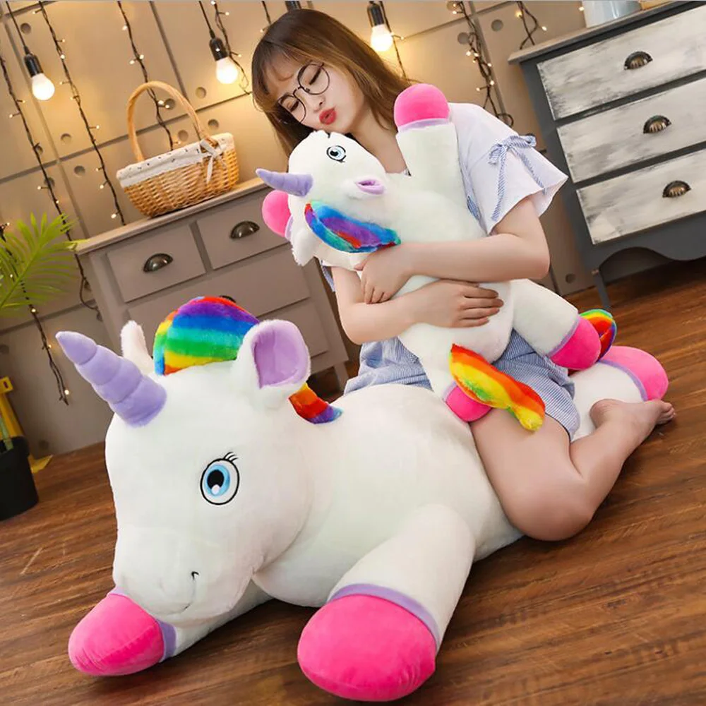 

New Fantasy Rainbow Unicorn Horse Doll Girl Birthday Gift Children Stuffed Plush Toy