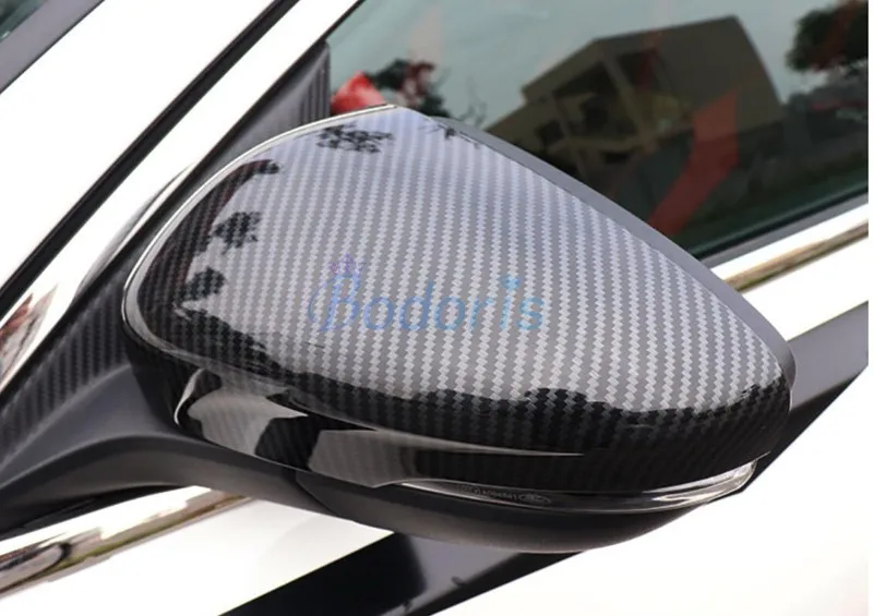 For Ford Focus 2019 2020 Mk4 Carbon Fiber Color Door Rear View Cover Auto Side Mirror Overlay Sticker Car Styling Accessories