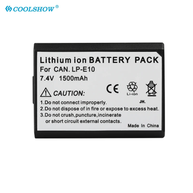 LP-E10 LPE10 1500mAh Camera Battery for Canon EOS 1100D 1200D 1300D Rebel T3 T5 T6 T7 Kiss X50 X70 LPE10 Batteries