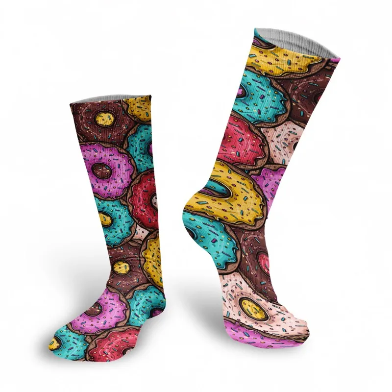 Women Happy Funny Socks 3D Print Abstract Art Cute Graffiti Socks Candy Pattern Fashion Harajuku Colorful Socks Cosplay Kawaii