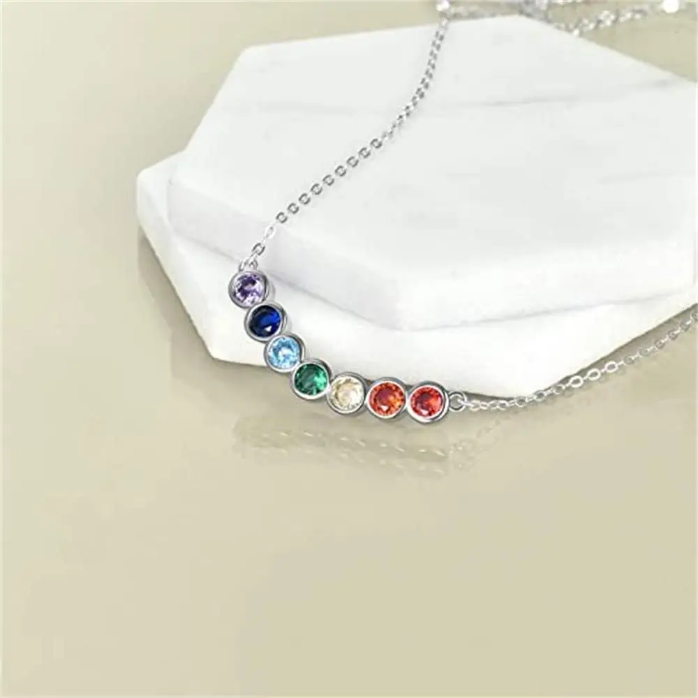 7 Chakra Gem Stone Beads Pendant Necklace For Women Yoga Healing Chakra Crystal Choker Chain Necklace Femme Party Jewelry Gift