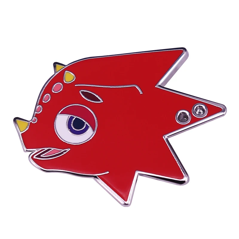 ACNH Bug Off Flick red chameleon pin I can't wait to enter Bug catching Contests