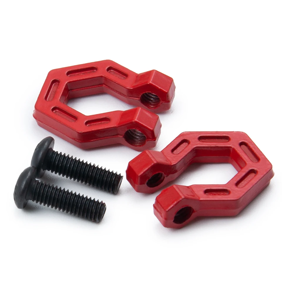 Wlauqueta 2 PièCes Crochet de Remorque en MéTal DéCoration de Crochet de Treuil pour 1/10 Voiture sur TéLéCommandéE Axial SCX10 TRX4 D90 PièCes de Mise à Niveau,2