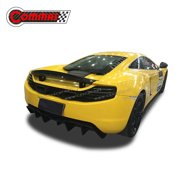 carbon fiber rear wing spoiler For McLaren MP4-12C retrofit RZ style sport racing car rear tail wing auto body parts decoration