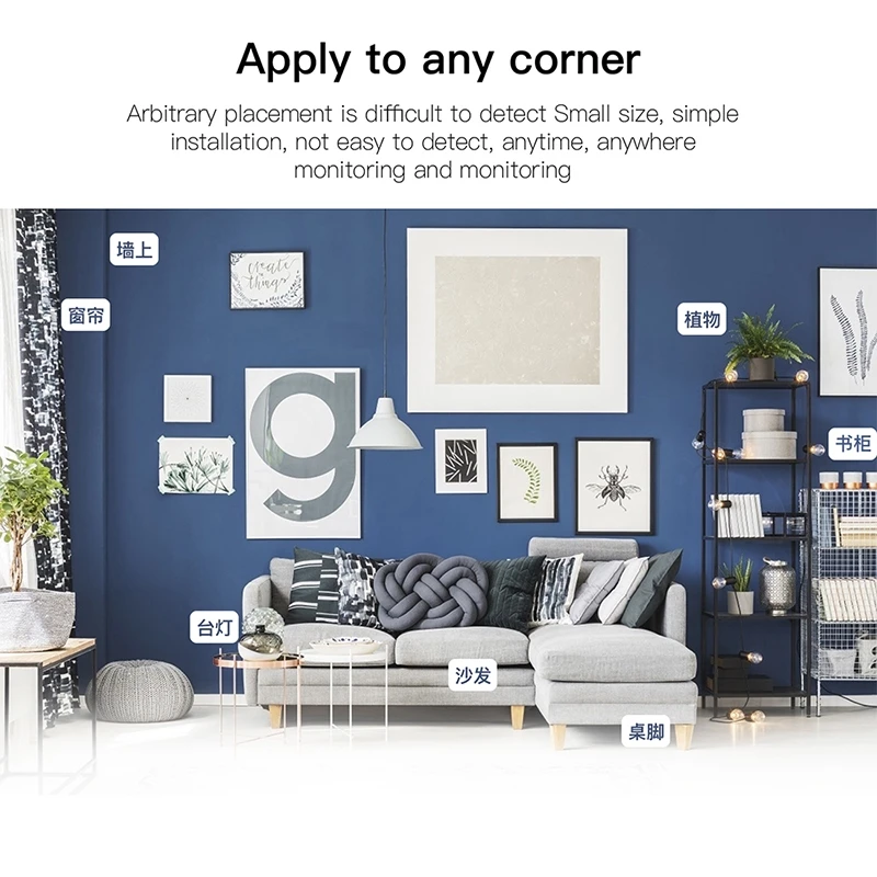 การตรวจจับ + Hot Spot Smart Security Mini Wirelessกล้อง1080P Night Vision + IR Motion