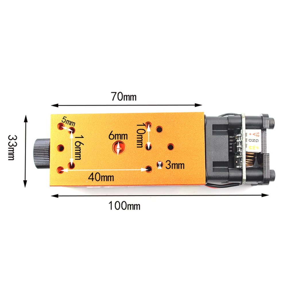 Focusable 3PIN 12V 450nm 2500mW 2.5W Blue Laser Module DIY Engraving Cutting Machine Laser Head w/PWM Control Protection Goggle