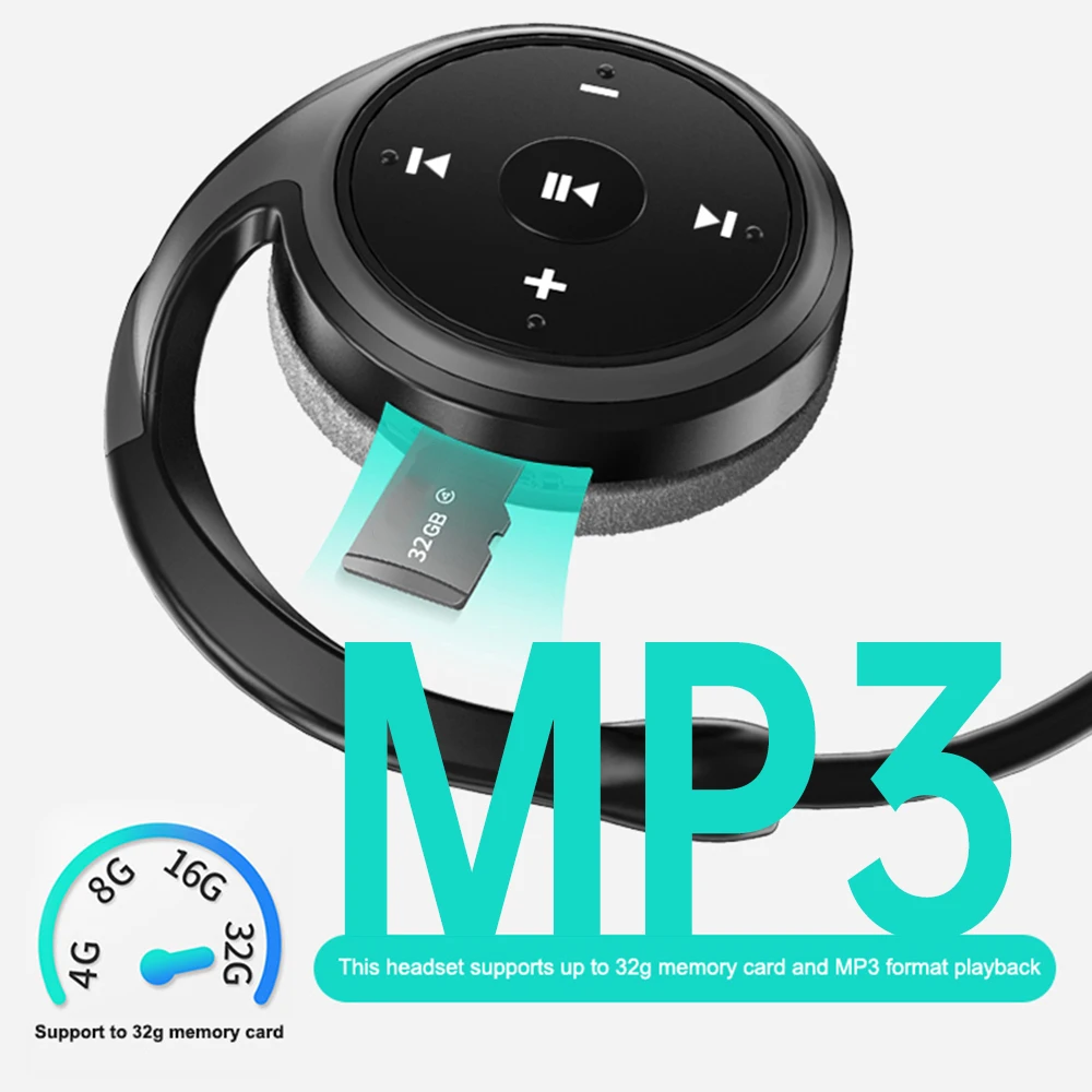 A23หูฟังบลูทูธMP3เครื่องเล่นวิทยุFM 10H Bluetoothหูฟังสบายหูฟังบลูทูธหูฟังไร้สายพร้อมไมโครโฟน