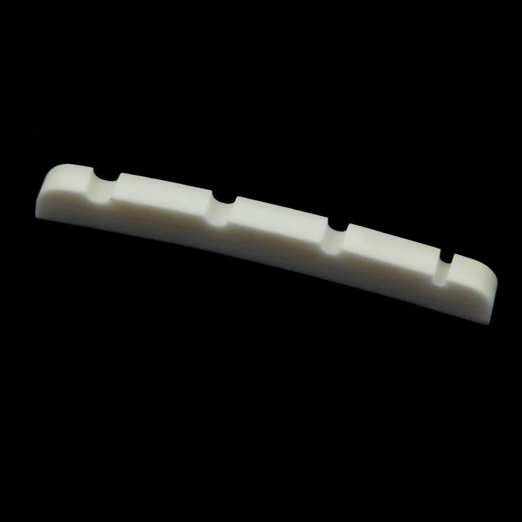 42mm Beige Slotted Curved Buffalo Bone Nut For Fender 4 String Bass Guitars