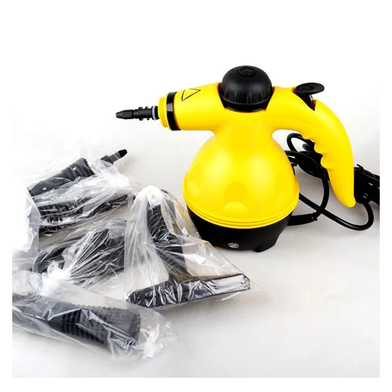 High Temperature Multi Purpose Hand Hold Steam Cleaner With 9 Pieces Accessories for Stain Removal Carpets Curtains Car Seats